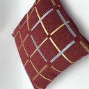 Red Cozy Metallic Grid Decorative Pillow Covers- (NO Insert Included) - 18" x 18" - Choose from 7 Beautiful Colors