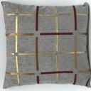 Gray Cozy Metallic Grid Decorative Pillow Covers- (NO Insert Included) - 18" x 18" - Choose from 7 Beautiful Colors