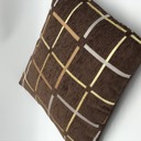 Brown Cozy Metallic Grid Decorative Pillow Covers- (NO Insert Included) - 18" x 18" - Choose from 7 Beautiful Colors
