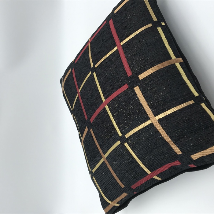 Cozy Metallic Grid Decorative Pillow Covers- (NO Insert Included) - 18" x 18" - Choose from 7 Beautiful Colors