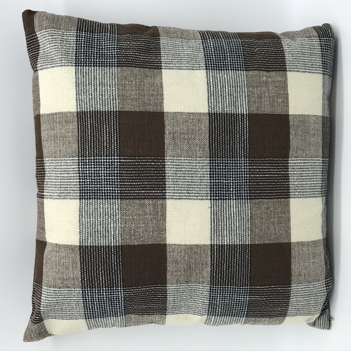 Plaid Pillow Covers 18x18 – Set of Gingham Cushion Covers with Hidden Zipper – Rustic Farmhouse Decor – No Insert Included