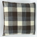 Brown Plaid Pillow Covers 18x18 – Set of Gingham Cushion Covers with Hidden Zipper – Rustic Farmhouse Decor – No Insert Included