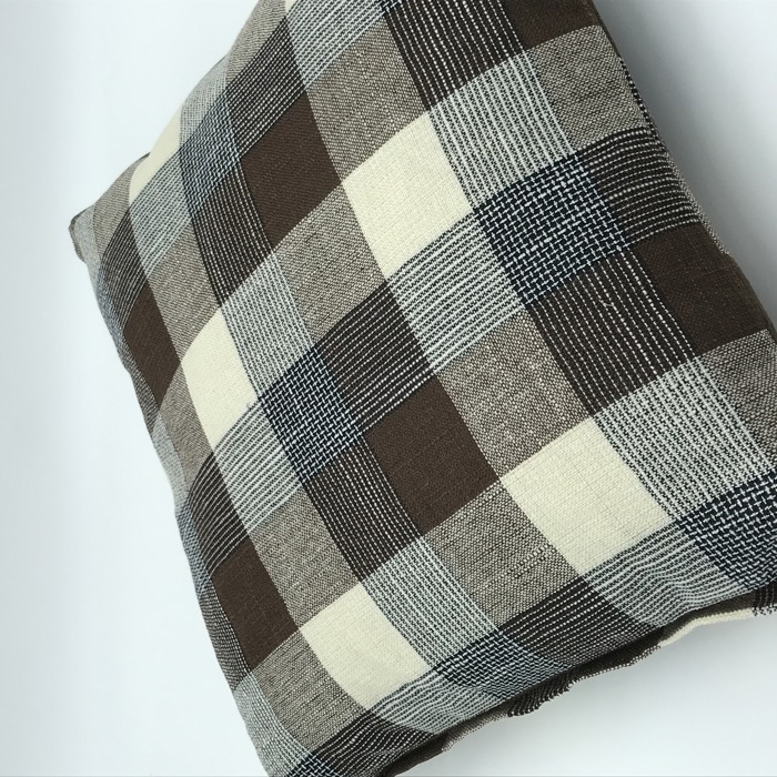 Plaid Pillow Covers 18x18 – Set of Gingham Cushion Covers with Hidden Zipper – Rustic Farmhouse Decor – No Insert Included
