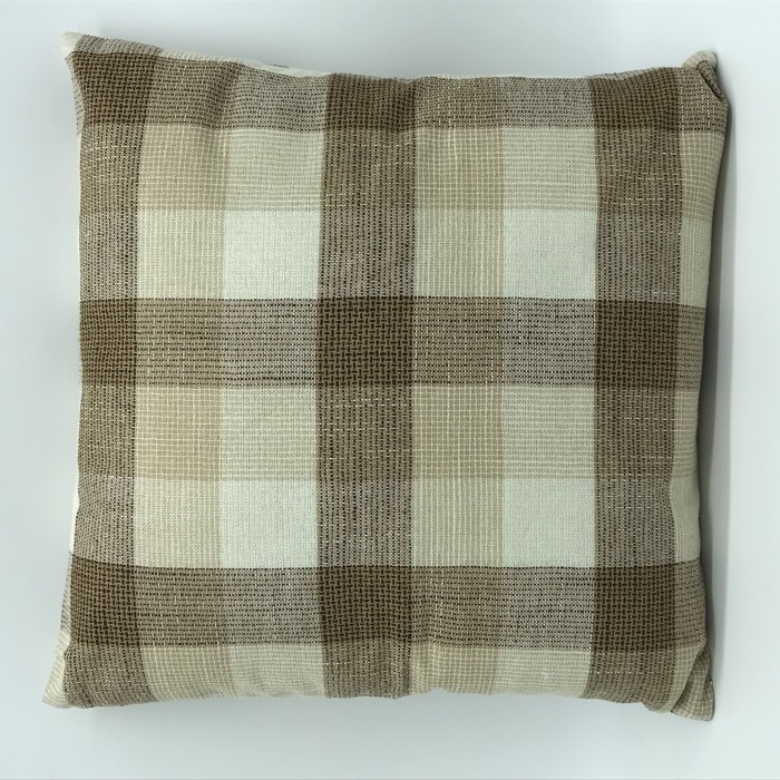 Plaid Pillow Covers 18x18 – Set of Gingham Cushion Covers with Hidden Zipper – Rustic Farmhouse Decor – No Insert Included