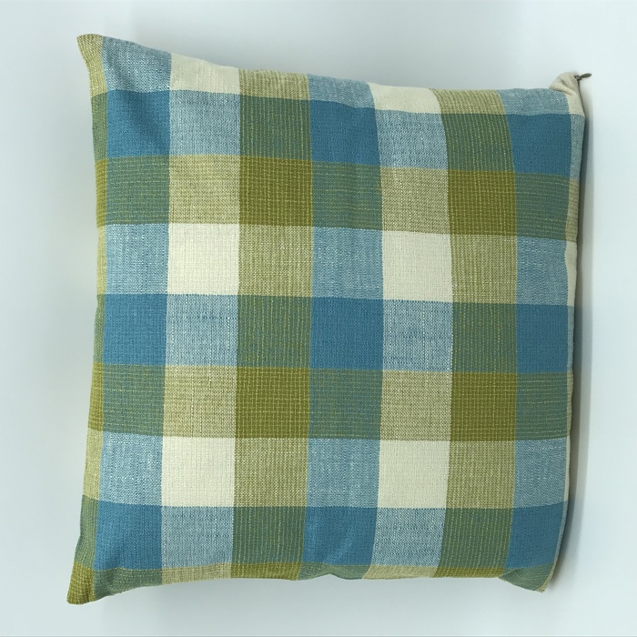 Plaid Pillow Covers 18x18 – Set of Gingham Cushion Covers with Hidden Zipper – Rustic Farmhouse Decor – No Insert Included