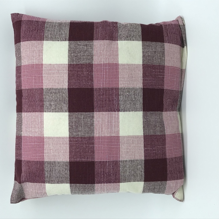Plaid Pillow Covers 18x18 – Set of Gingham Cushion Covers with Hidden Zipper – Rustic Farmhouse Decor – No Insert Included