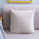Beige Gingham Pillow Cover 18x18 – Checkered Cushion Cover with Hidden Zipper – Farmhouse Decor – No Insert Included – Multiple Colors