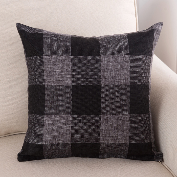 Farmhouse Pillow Cover, Plaid Pillow Covers for 18x18 Pillow (NO Insert Included)