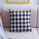 Black Buffalo Plaid Pillow Cover 18x18 – Gingham Cushion Cover with Hidden Zipper – Farmhouse Throw Pillow – No Insert Included