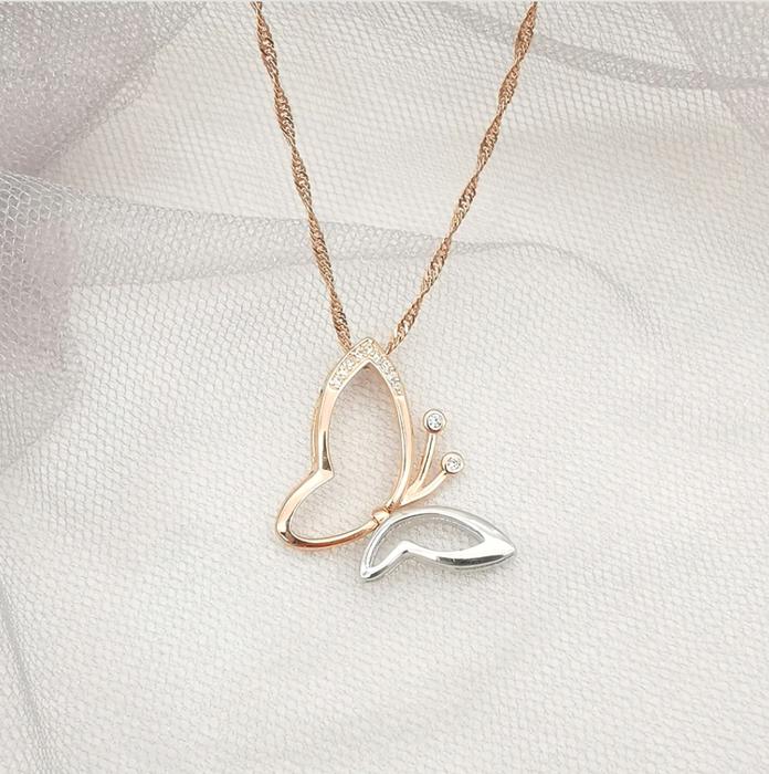 Butterfly Necklace,14K Gold Butterfly Necklace, Minimalist Butterfly Necklace, The Best Gift for Mother, Christmas Gift, Bridesmaid Gift