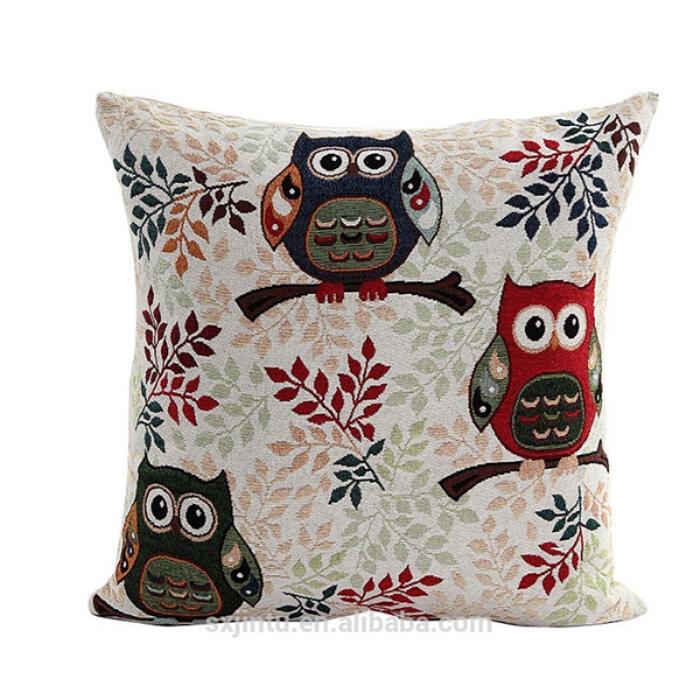  Whimsical Owl Throw Pillow Covers – Colorful 18"x18" Cushion Covers 