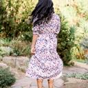 Chloe Women Smocked Floral Midi Dress