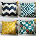  Decorative Pillow Covers – 18" x 18" – Modern & Colorful Designs (No Insert)