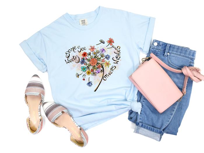 Some See Weeds Others Wishes Inspirational Basic Tee 