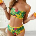 Yellow Small Tropic Candy Bikini Bandeau Set Swimsuit