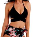  Midnight Bloom Wrap Bikini Swimsuit