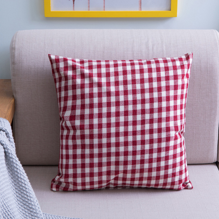 Gingham Pillow Cover 18x18 – Checkered Cushion Cover with Hidden Zipper – Farmhouse Decor – No Insert Included – Multiple Colors