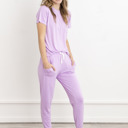 Large Purple Women's Pajama Set, Bamboo Sleepwear, Natural Sleepwear, Bamboo Pajama Set, Natural Lounge Wear, Buttery Soft Loungewear