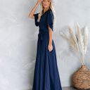  La Mere Wrap Women Navy Maxi Dress