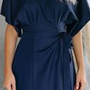  La Mere Wrap Women Navy Maxi Dress