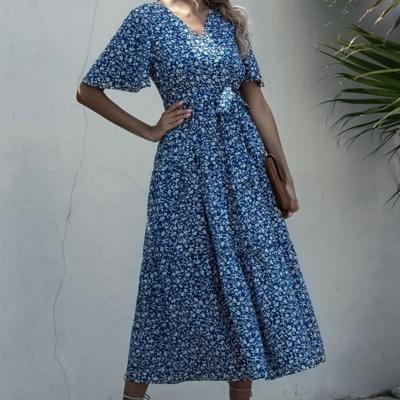 Milan Floral Belted Midi Dress