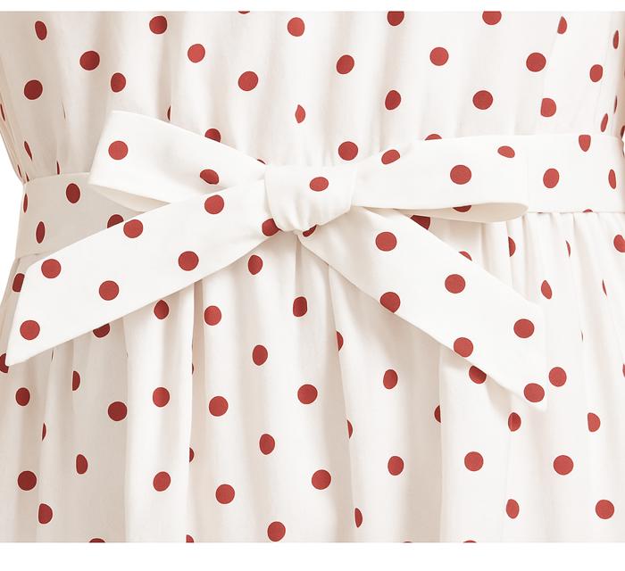 Girls Polka Dot Cotton Dress – Red & White
