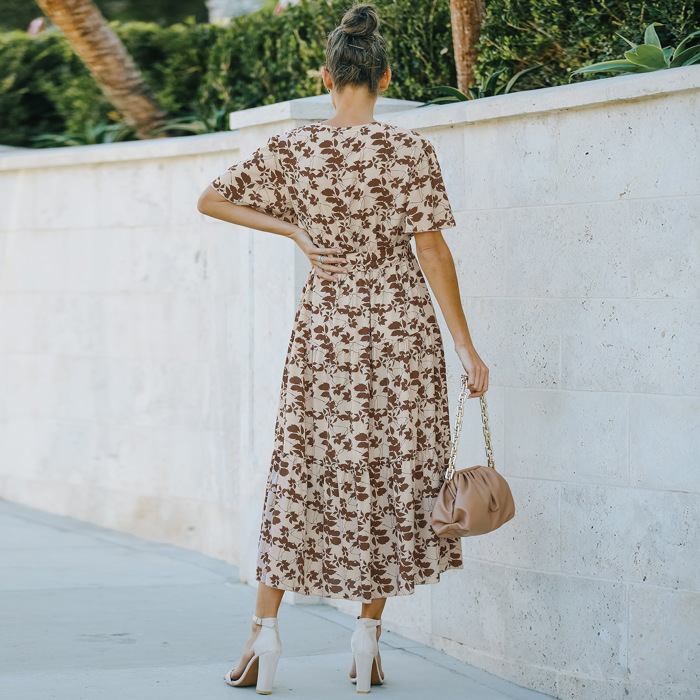 Milan Floral Belted Midi Dress