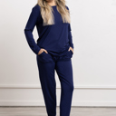 Medium Blue Women's Christmas Pajama Set Modal Sleepwear,  Natural Sleepwear, Modal Pajama Set, Natural Lounge Wear, Buttery Soft Sleepwear