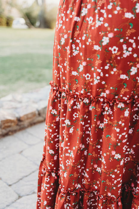 Annabelle Polka Dot Split Maxi Dress