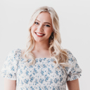  Ella Midi Blue Women Smocked Bodice Floral Dress