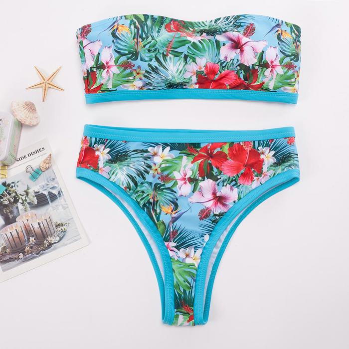 Tropic Candy Bikini Bandeau Set Swimsuit