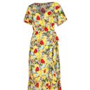 KNEE LENGTH RUFFLE WOMEN WRAP DRESS CLEARANCE
