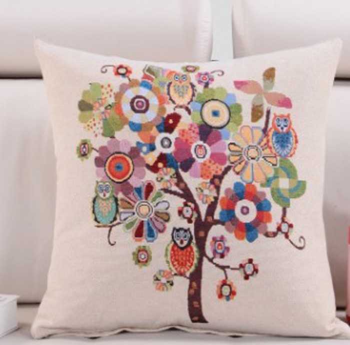  Whimsical Owl Throw Pillow Covers – Colorful 18"x18" Cushion Covers 