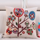 Own Tree 1  Whimsical Owl Throw Pillow Covers – Colorful 18"x18" Cushion Covers 