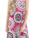 Pink Medallion Small Lina Sleeveless Floral Women T-Shirt Mini Dress