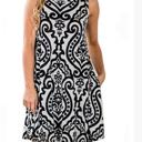 Black/White Small Lina Sleeveless Floral Women T-Shirt Mini Dress