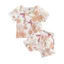 3-6M Antique Floral Baby Girl Bloomer Sets