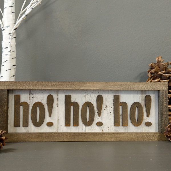 Ho! Ho! Ho! - Shiplap Framed Sign