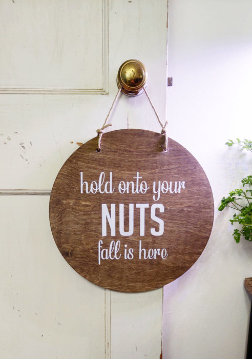 Hold Onto Your Nuts Fall Is Here - Door Hanger