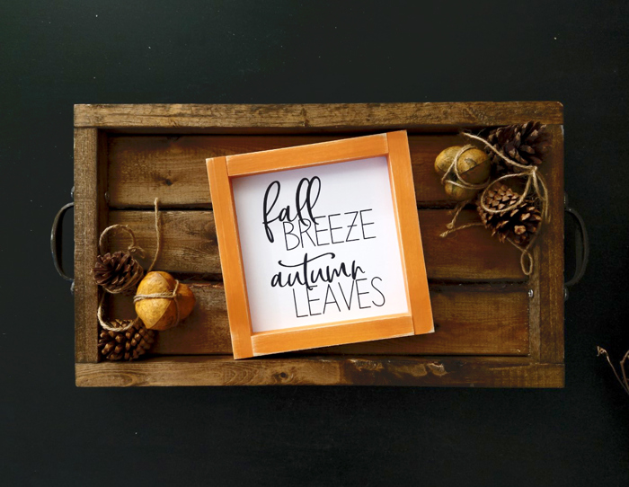 Fall Breeze Autumn Leaves - Mini Sign