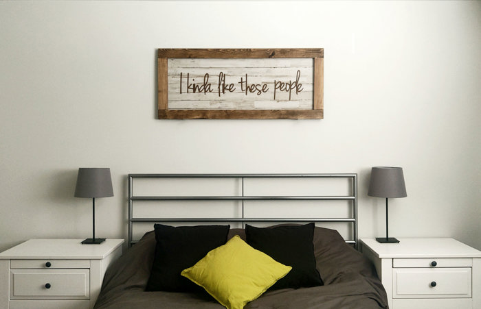 I Kinda Like These People - 45"x19" Large Shiplap Sign
