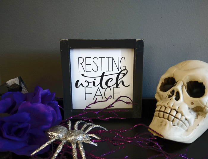 Resting Witch Face - Mini Sign
