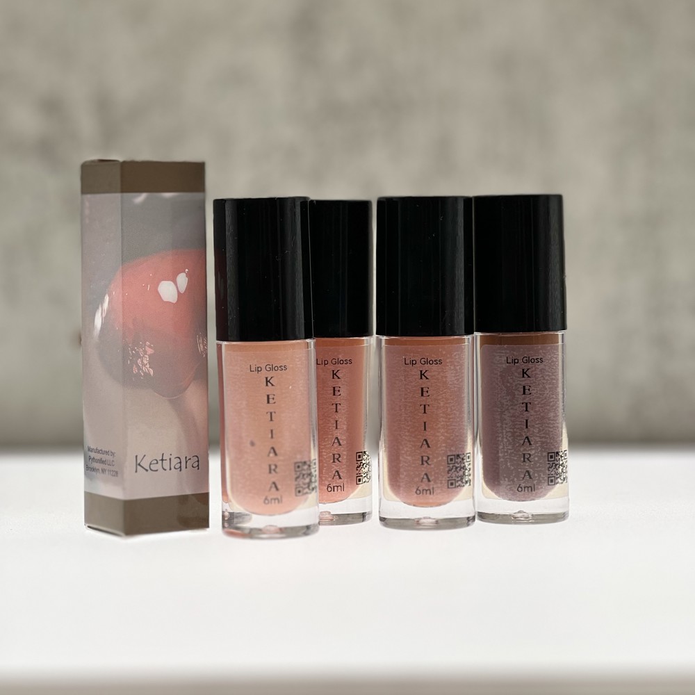 Hydrating Light Sheer Coverage Nude Lip Gloss Set by Ketiara