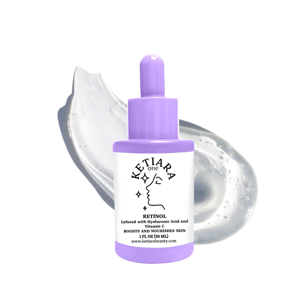 Age Defying Retinol Lightweight Water-Based Serum for Face | Infused with Hyaluronic Acid & Vitamin C by Ketiara | 1oz