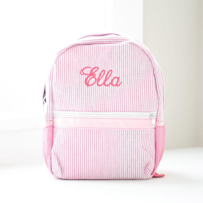 Personalized Seersucker Baby Backpacks