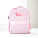 Pink Personalized Seersucker Baby Backpacks