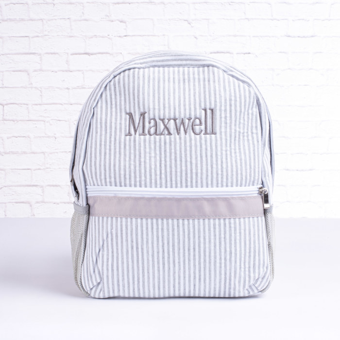 Personalized Seersucker Baby Backpacks