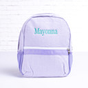 Purple Personalized Seersucker Baby Backpacks