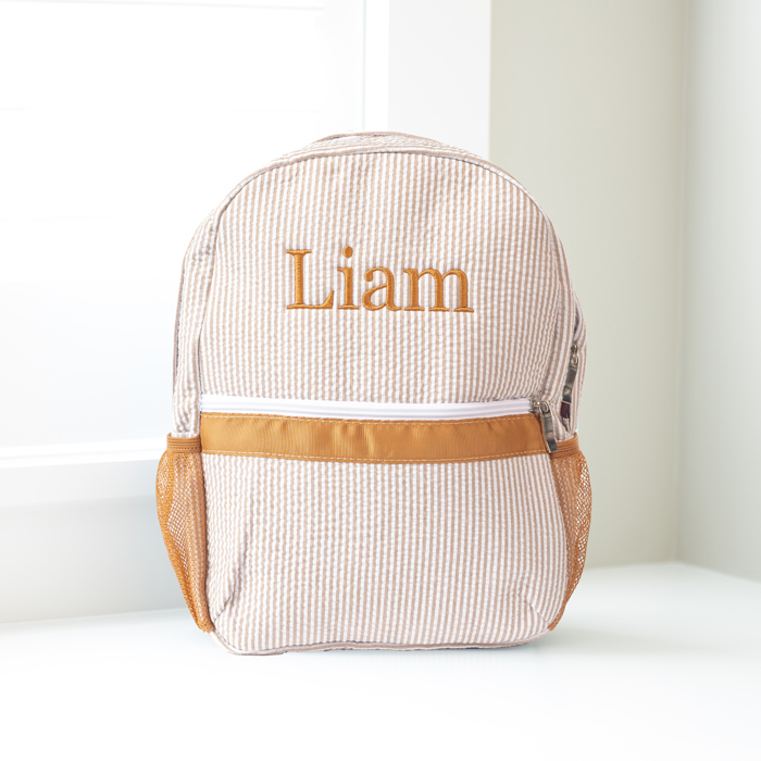 Personalized Seersucker Baby Backpacks