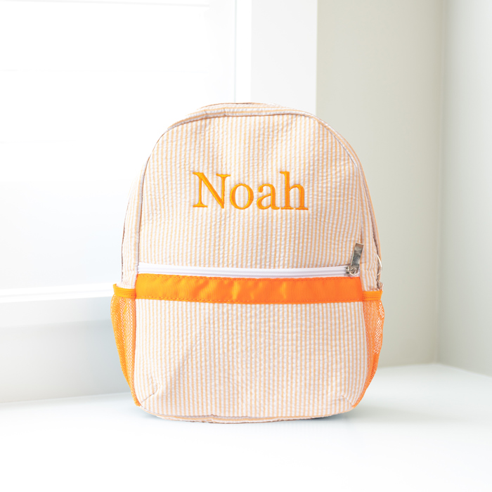 Personalized Seersucker Baby Backpacks